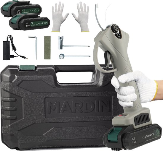 Mardin Elektrische Snoeischaar – Takkenschaar - Incl. Koffer - 2 Accu’s - Grijs - Black Friday 2023