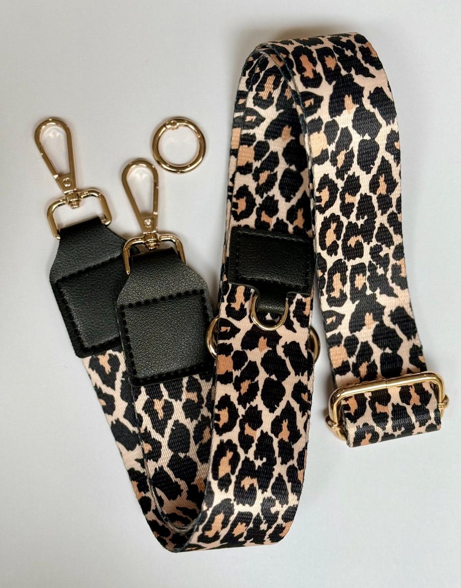 F I K A.® - Telefoonkoord luipaard – Stijlvol en Handige telefoonstrap - Met clip - Voor smartphone - Accessoire voor telefoon - Mobiele telefoon koord - Verstelbaar - Cadeau voor vrouwen - Valentijn cadeau vrouw
