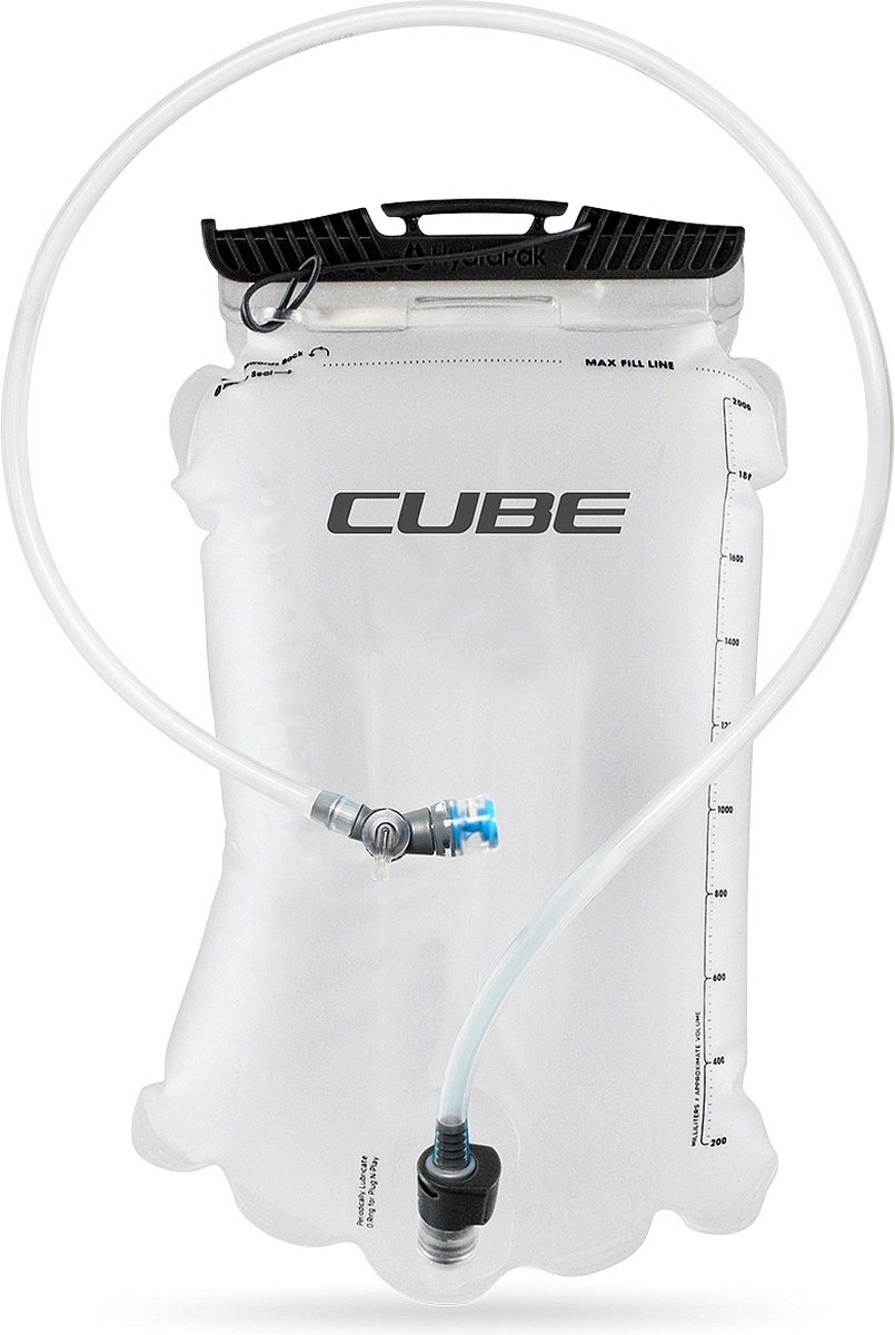 Cube Hydratatiezak Backpack - 2 L - Hydratatieblaas - Backpack hydratatie - Fietszak - Waterzak Tas - Watertas Fiets - TPU - Transparant