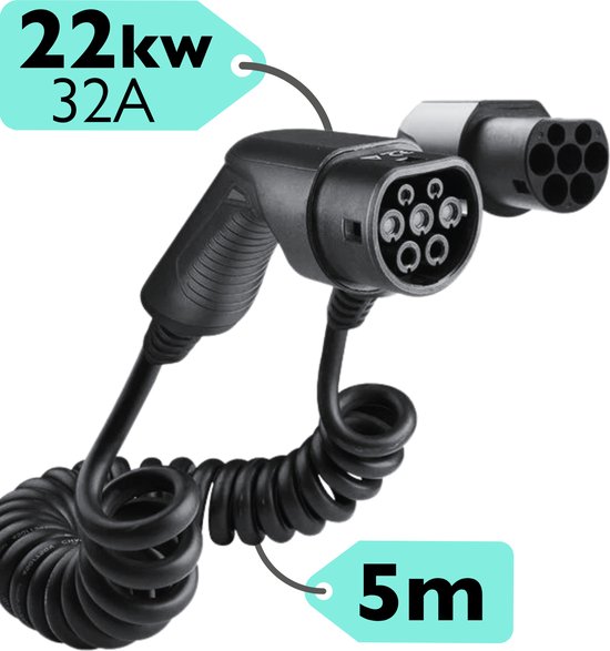 Oplader EV type 2 Zimiking oplaadkabel 6/8/10/13/16 A elektrische autolader verstelbaar met digitaal display IP67 waterdicht en draagtas (10 m