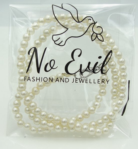 Collier Fantaisie Croix Avec Perles En Verre - 45 Cm Réglable - 23 G - Occasion