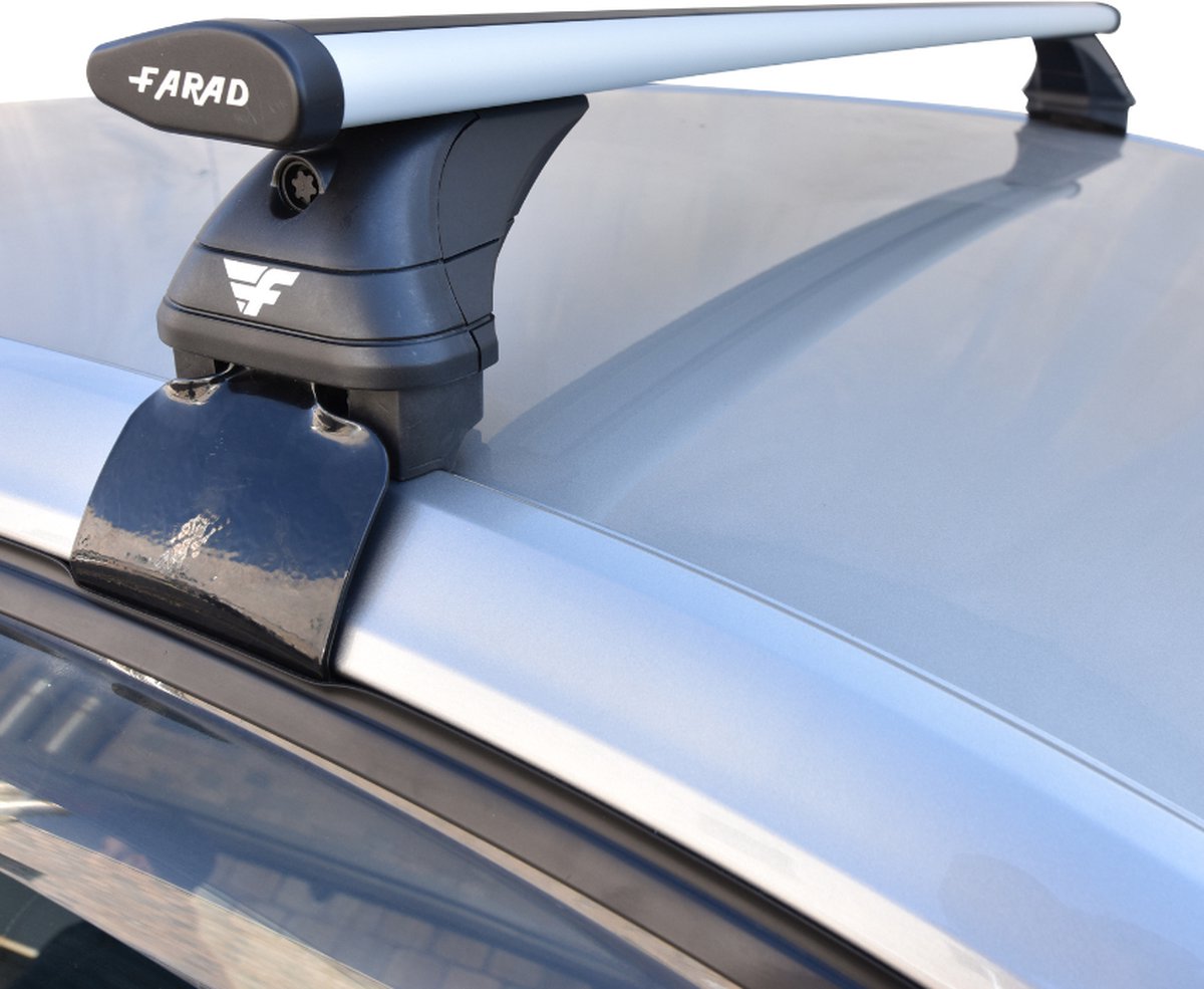 Dakdragers geschikt voor de Opel Grandland vanaf 2017 glad dak - Aluminium - Hoog laadvermogen 100kg - Wingbar - Zilver - Merk Farad