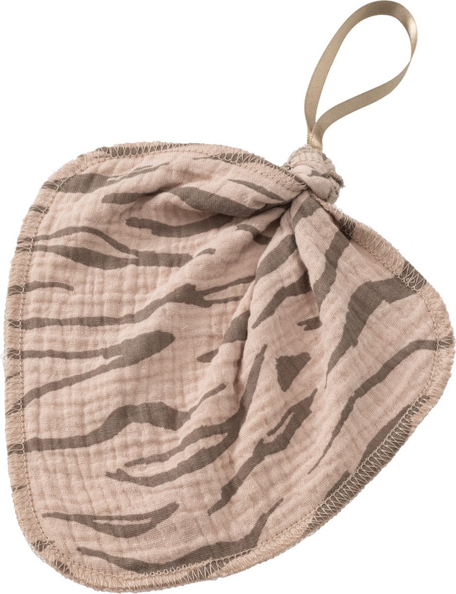 Goedkoopste Tjokiki speendoekje - tijgerprint - taupe - katoen hydrofiel
