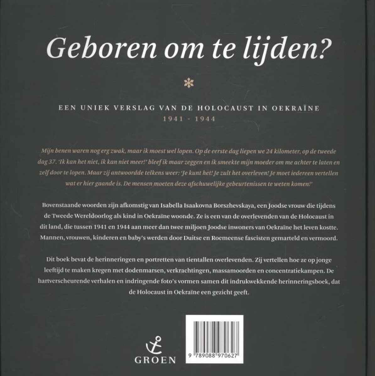 Geboren om te lijden? - back cover