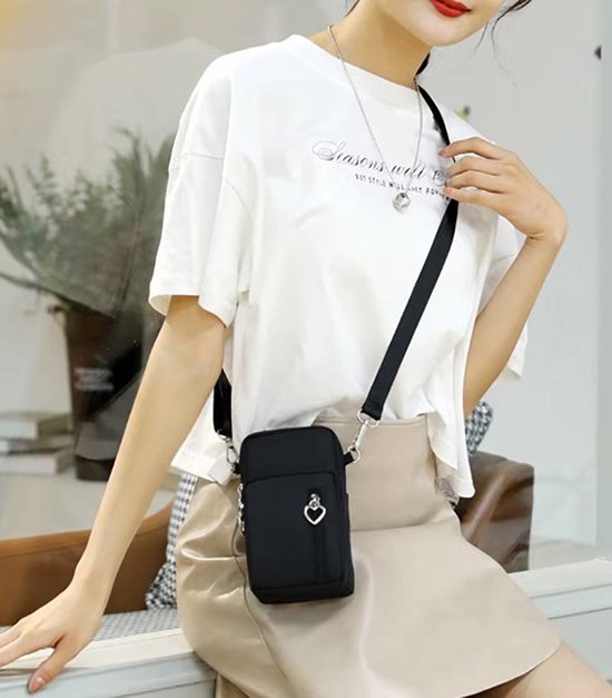 Actie4you® - Sac bandoulière - Sac à bandoulière - Sac de téléphone - Femmes - Léger - Sac à bandoulière compact - Sac de téléphone - Rose clair