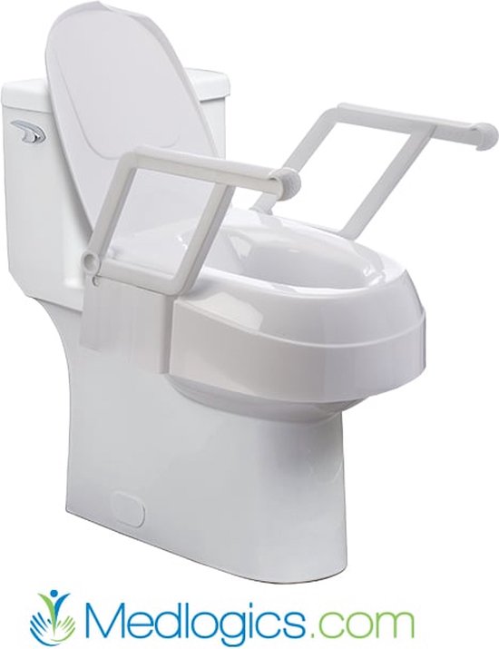 Etac My-Loo toiletverhoger vaste montage met armsteunen