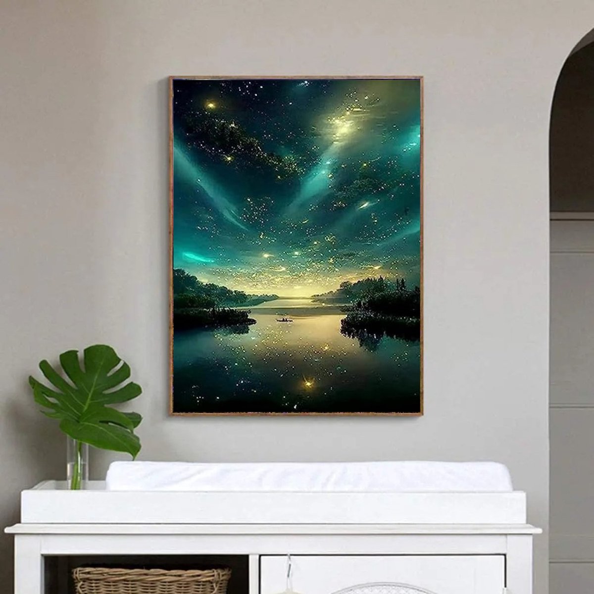 Huntex Diamond Painting Volwassenen - Diamond Painting Kinderen - Diamond Painting Pakket Volledig - Sterrenhemel - 30x40 cm — afbeelding 3