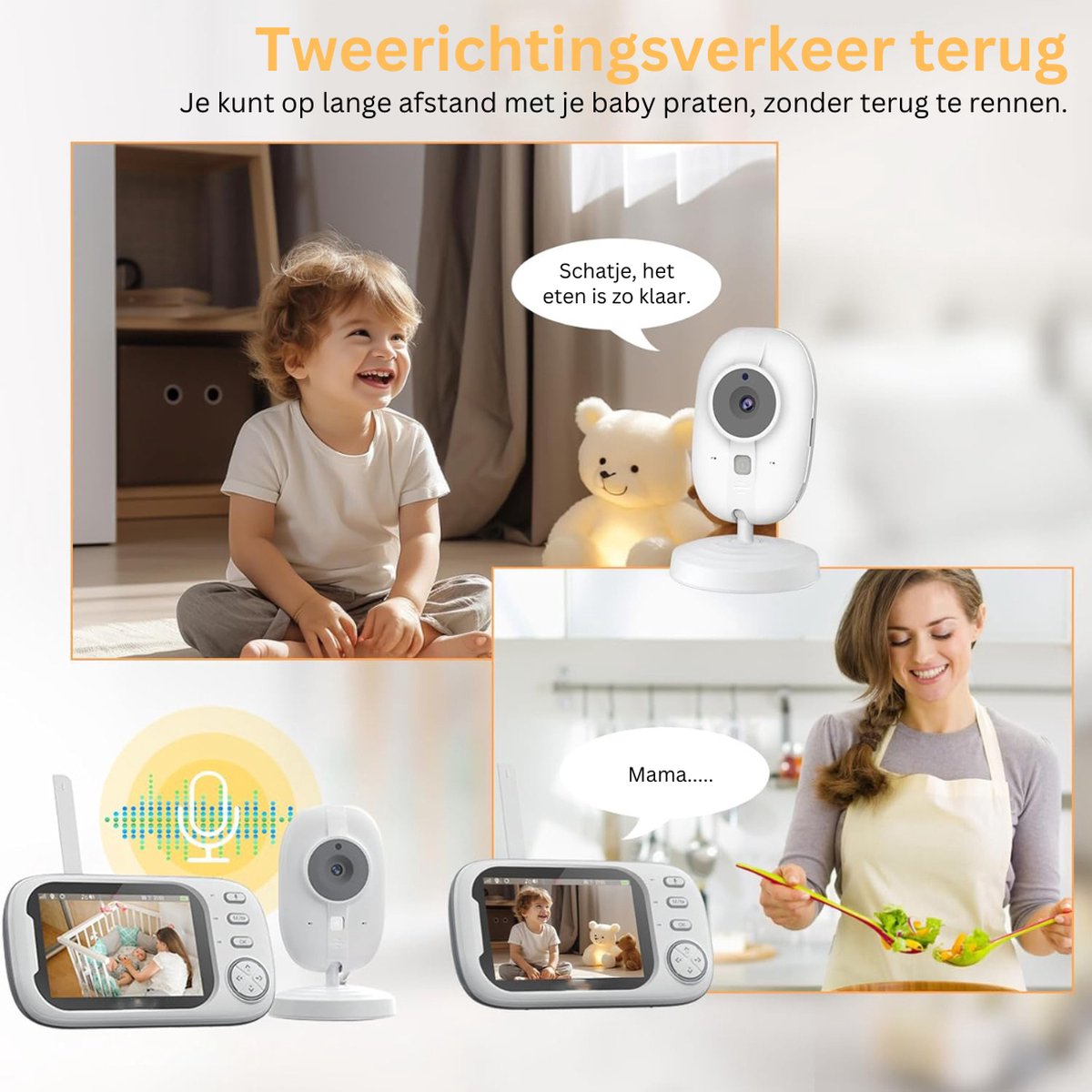 MKSS® Babyfoon met Camera Full HD - afbeelding 3