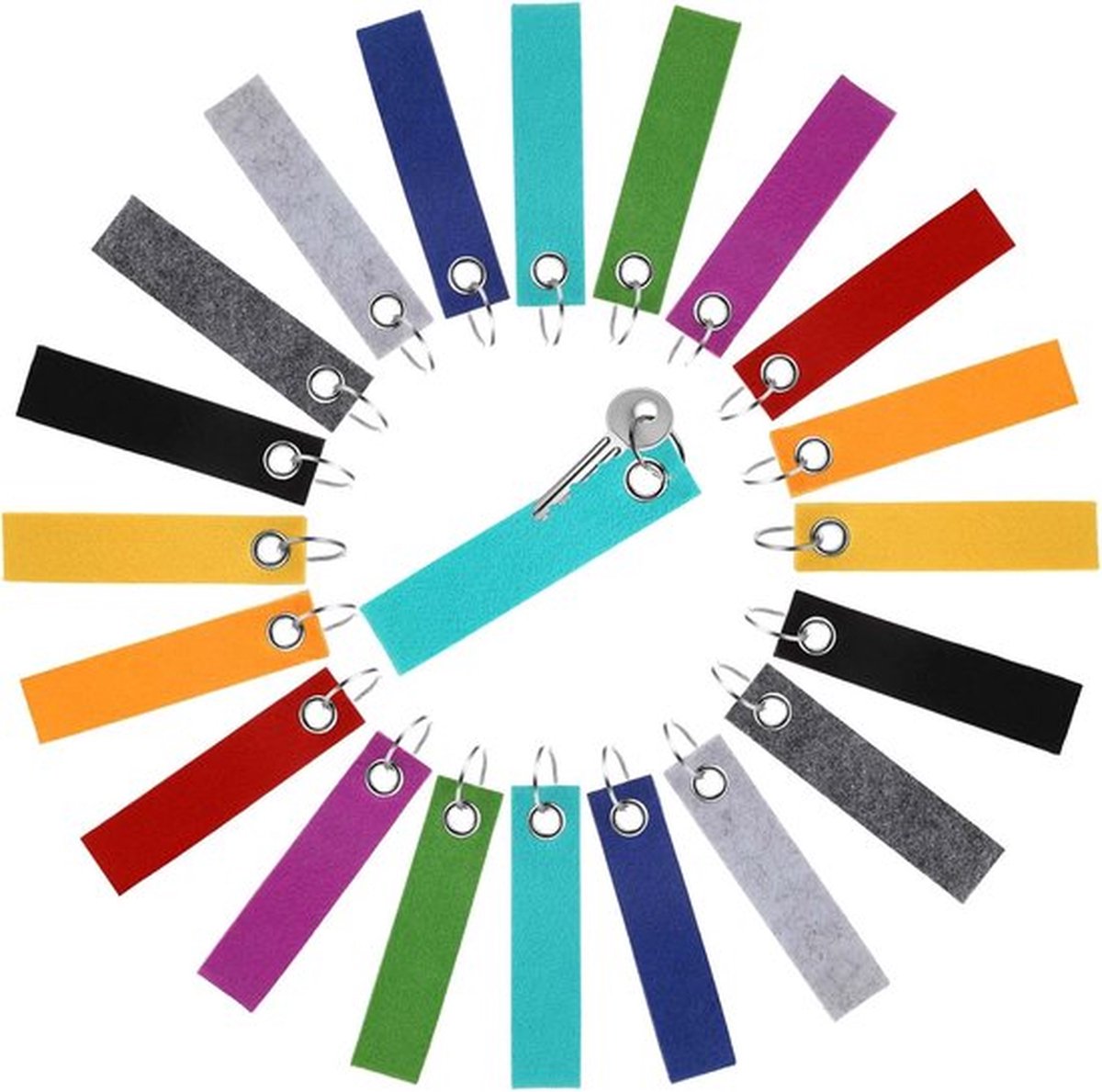 Vilten sleutelhangers - Eigen PMS kleur - Custom Made sleutelhangers - Sleutelhangers