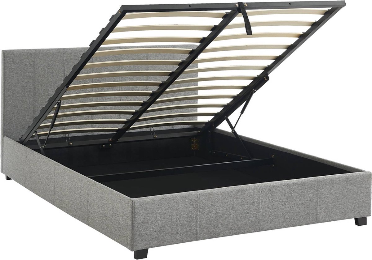 sweeek - Bed met lattenbodem en hoofdeinde, b 202 x d 148 x h 86cm