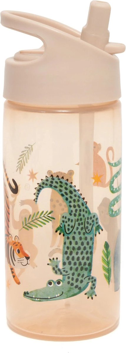 BEAU by Bo Petit Monkey Back to School set - Snackdozen + Drinkfles Upside Down Animals - Multi