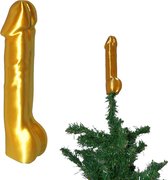 Piemel Piek - Goud - 18 cm - Kerstboomversiering - Kerstcadeau - Kunststof - Kerstboompiek