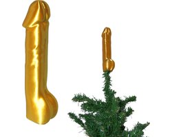 Piemel Piek - Goud - 18 cm - Kerstboomversiering - Kerstcadeau - Kunststof - Kerstboompiek