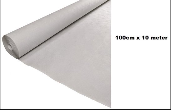 Tafelkleed op rol wit met relief 100cm x 10 meter papier - diner kerst food festival eten fun thema feest party