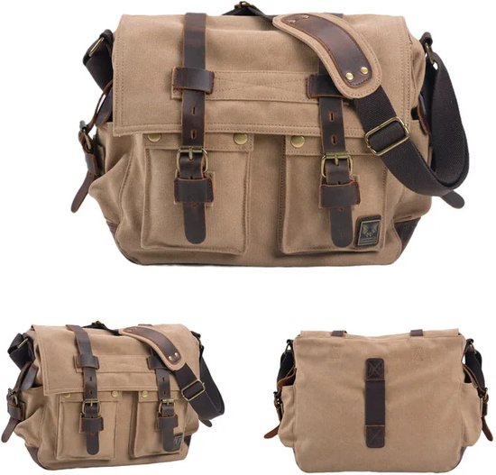 LOSMILE Schoudertassen voor heren Canvas Messenger