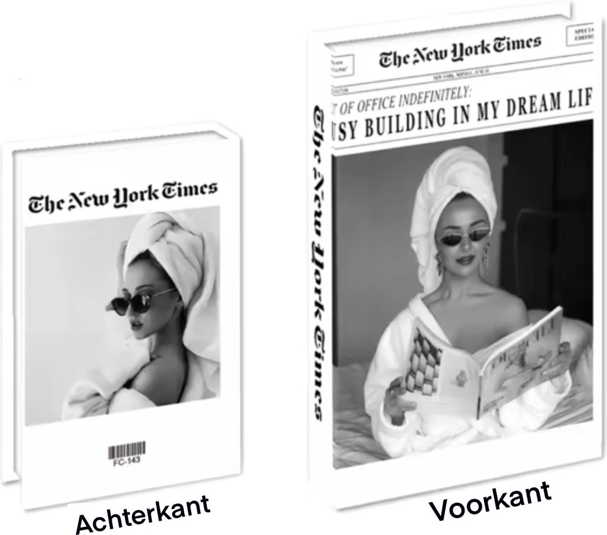 KimDo - Opberg boek - New York - Wit - Opbergbox - Opbergdoos - Decoratie woonkamer - Boeken - Nep boek - Opbergboek