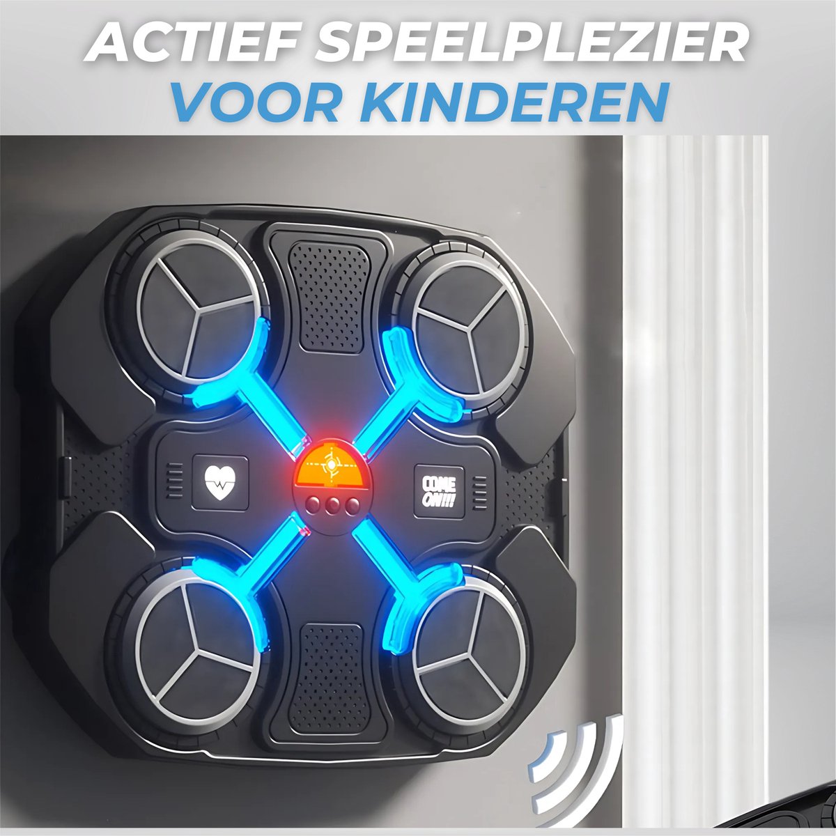 Umelee Máquina de Boxeo Musical con Guantes de Boxeo para Niños, Music Boxing Machine Inteligente, Maquina de Boxeo Montada en la Pared con Bluetooth y Luz LED, Carga USB-C (Negro