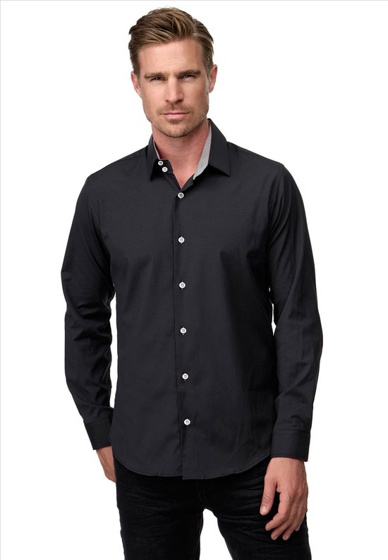Rusty Neal - chemise homme - noir - gris - r- 44
