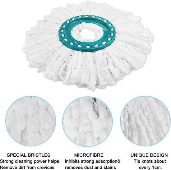 6 Stuks Reservoirs voor Clean Twist Disc Mop - Hoogwaardige Vezels voor Optimale Reinheid op Alle Vloertypes — afbeelding 4