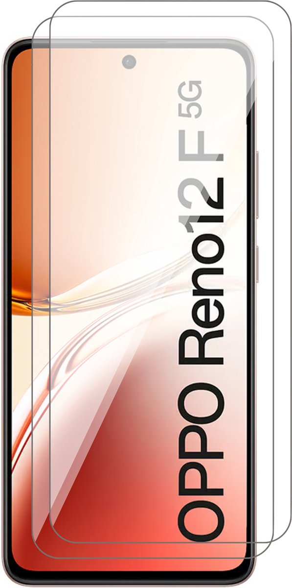 Screenprotector geschikt voor Oppo Reno 12F / 12FS - 2x Glas Screen Protector