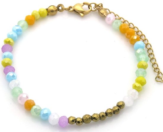 Bracelet – réglable – acier inoxydable – acier inoxydable – couleur or – 16-19cm – cadeau – cadeau – fête – vacances