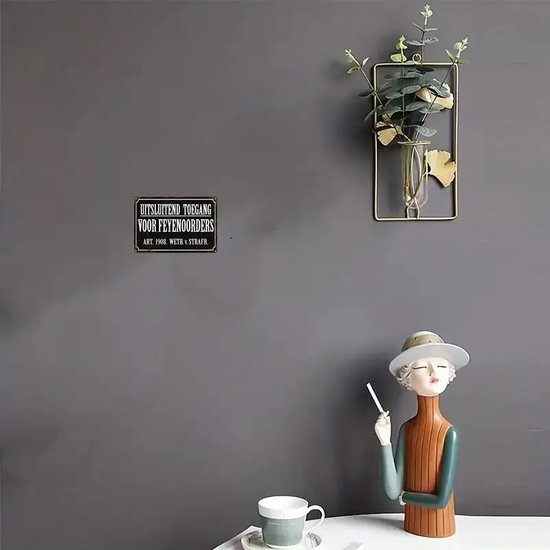 Décoration murale Feyenoord - Accès uniquement pour les commandes Feyenoord - Panneau de grotte en métal - Rotterdam