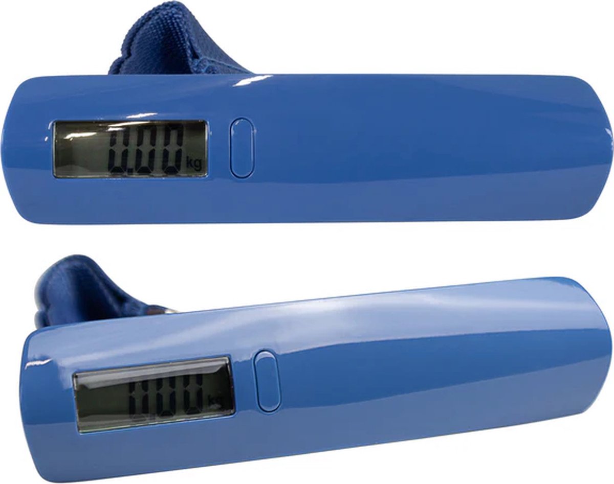 Koffer weegschaal – Digitaal - Bagageweegschaal – Hangweegschaal - Blauw - tot 50 kg