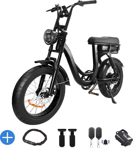 Ebikekopen.com Eb8 - Nieuwste model - Rijklaar - Incl. Slot - Alarmsysteem - Kettingbeschermer - Voetensteuntje -Straatlegaal - Ebike - Elektrische Fiets - Met Accessoires