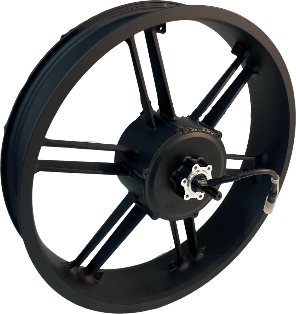 Achtervelg met motor V20 Fatbike 250W Kabel aan Linkerzijde - RODE MOTOR KABEL