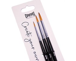Grimas - Face Paint Brush Set - ROUND2/4/6