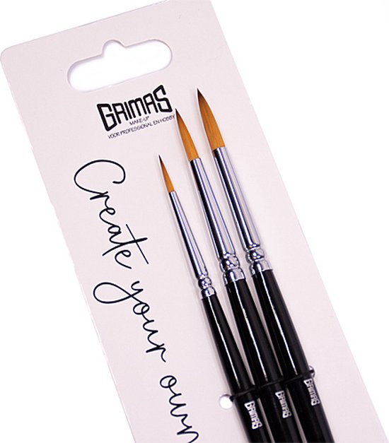 Grimas - FACE PAINT BRUSH SET - ROUND 2/4/6