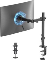 Ibergrif MA001W 13-32 Monitor Arm Height Adjustable Monitor Arm with Gas Spring Tilting Swivel Cable Management VESA 75/100mm White