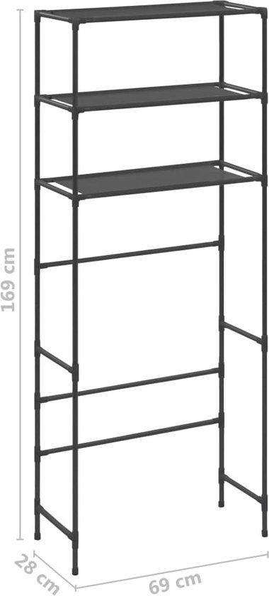 Five - Rolwagen voor badkamer, 4 niveaus, bamboe, H 85,5 cm