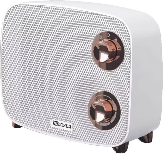 Termozeta TZR66G Keramische kachel Wit - 1500 watt - Elektrische kachel - Keramische verwarming - Ventilatorkachel