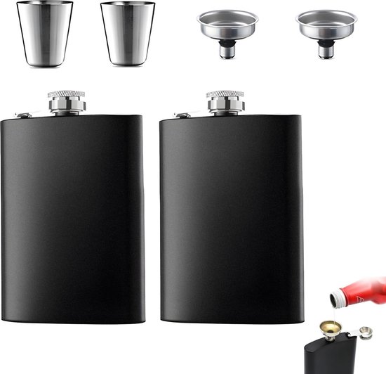 Vacuüm roestvrijstalen fles met geborsteld metalen dop - 450 ml - Pasco