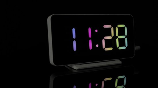 Caliber Wekker - Digitale Wekker - Slimline - Twee alarmen - Groot Dimbaar Display