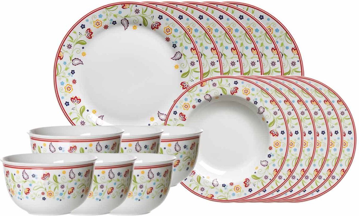 Tafelservice Shanti Doppio Set van 18