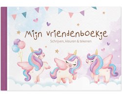 Vriendenboekje unicorn - vriendenboekje meisje - kleuters - vriendenboek - kleuren en tekenen - Writemoments