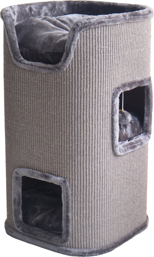 Boon Krabmeubel Sisal 2-gts Grijs/Grijs 75 Cm
