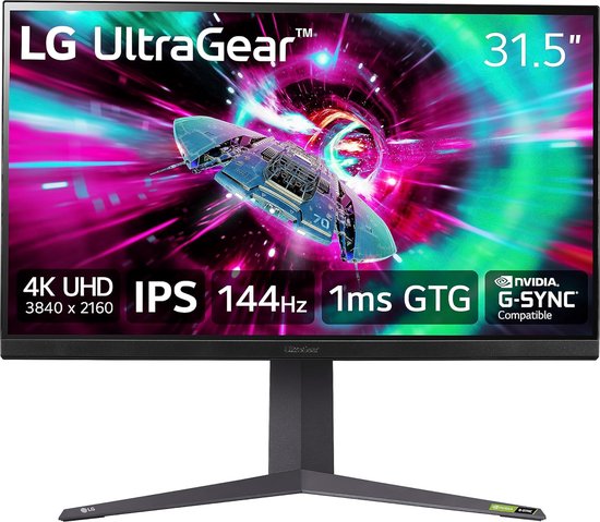 LG UltraGear 32GR93U-B - 4K IPS Gaming Monitor - 144hz - HDMI 2.1 - Console Gaming - 32 inch