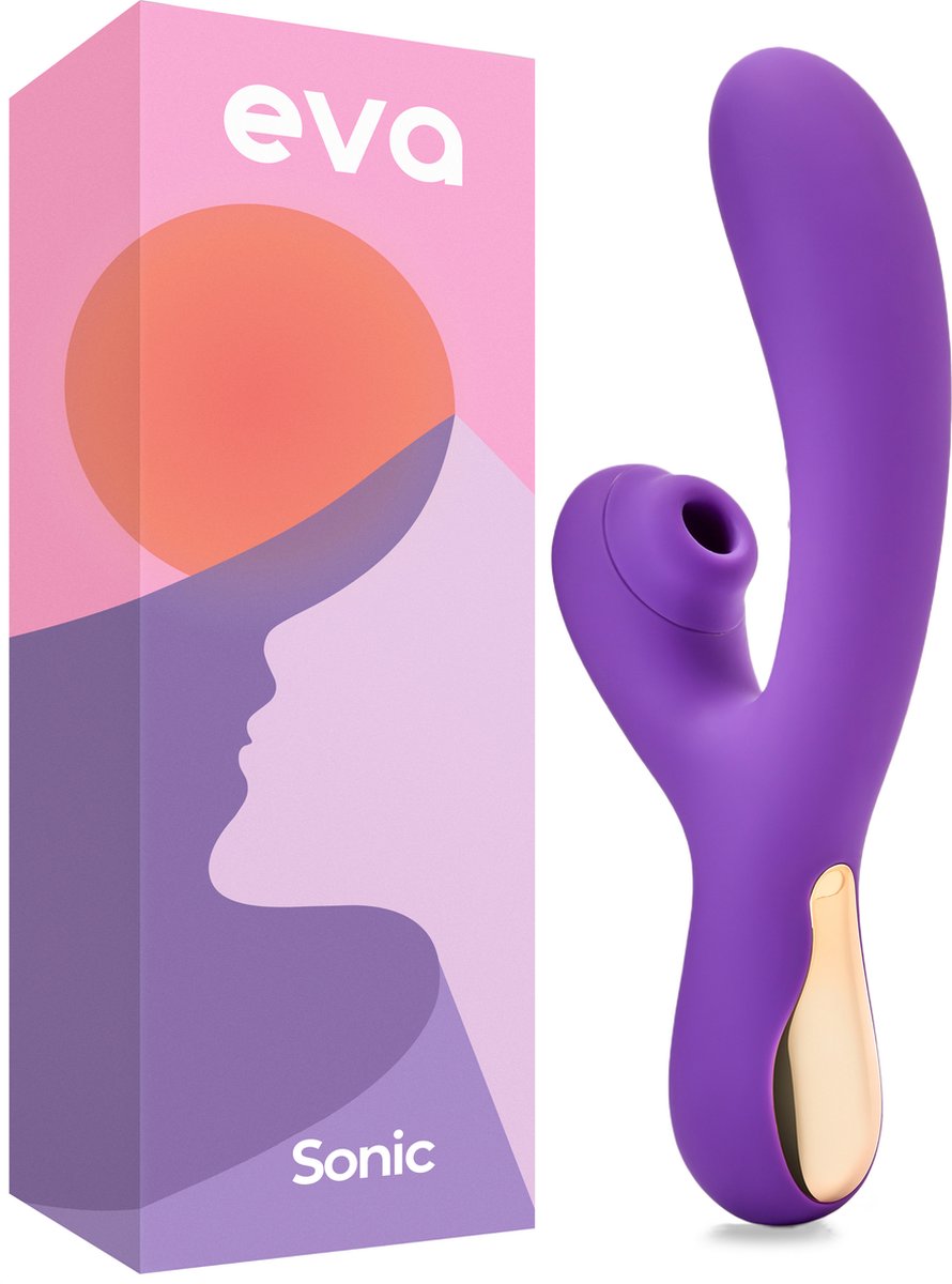 Goedkoopste Eva® Sonic - Luxe - Fluisterstille Luchtdruk Vibrator voor Vrouwen - 2-in-1 G-spot & Clitoris Stimulator - 18 Standen - USB Oplaadbaar - Sex Toys voor Vrouwen - Lavender Purple