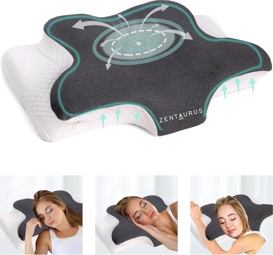 Ergonomisch Nekkussen voor Cervicale Ondersteuning - 100% Visco-elastisch Comfort Kussen