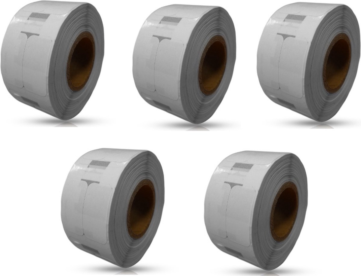 Label Tape Geschikt voor Dymo 11353 | 25 x 13 mm | S0722530 - Wit - 1000 labels per Rol - 5 stuks - Geschikt voor: 310 320 330 400 400 Turbo 400 Duo 450 450 Turbo 450 Twin Turbo 450 Duo 4XL Wireless