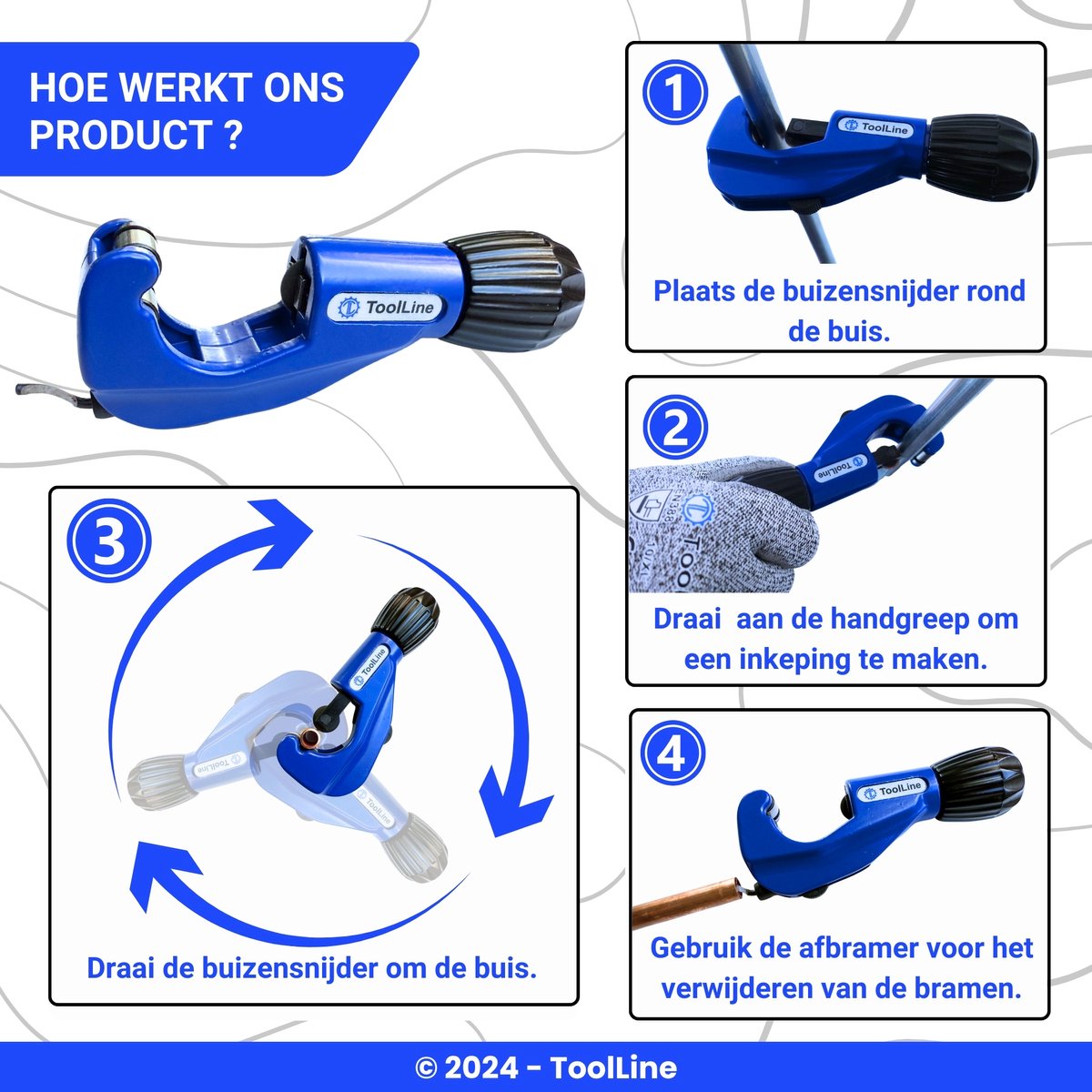 ToolLine Pijpsnijder 3-35mm - Met Ontbramer thumbnail 6