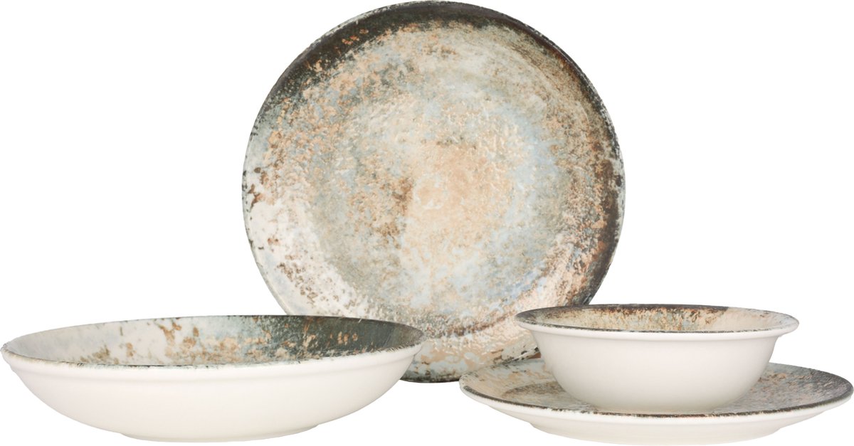 Rinart Serviesset (Large) - Obvara - 24 delig - 6 persoons - Porselein