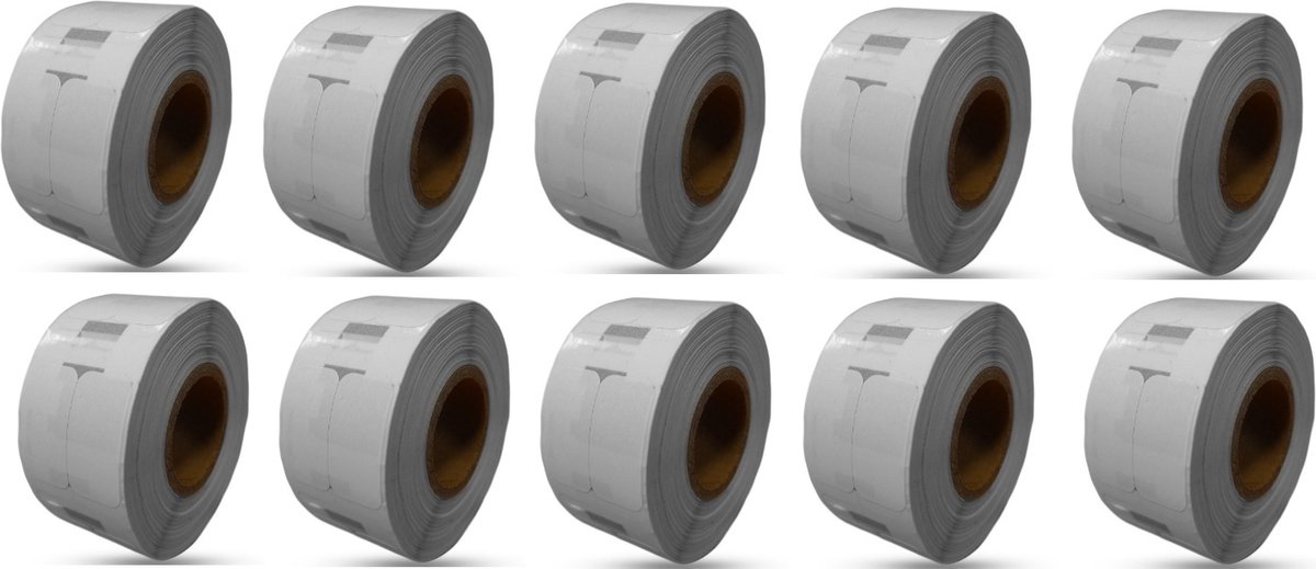 Label Tape Geschikt voor Dymo 11353 | 25 x 13 mm | S0722530 - Wit - 1000 labels per Rol - 10 stuks - Geschikt voor: 310 320 330 400 400 Turbo 400 Duo 450 450 Turbo 450 Twin Turbo 450 Duo 4XL Wireless