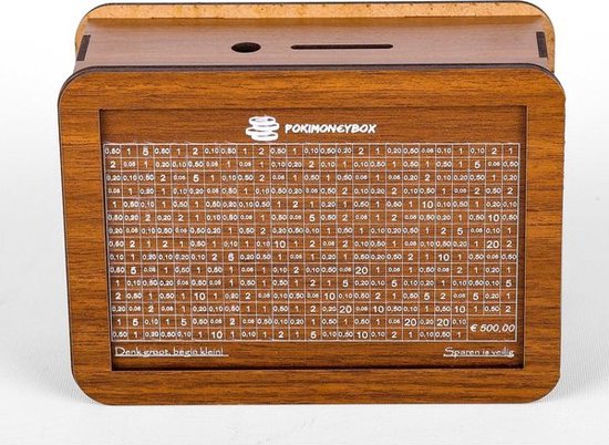 MoneyBox Spaarpot – Unieke Aftelmethode – Spaardoel €500 – Tel af wat je spaart