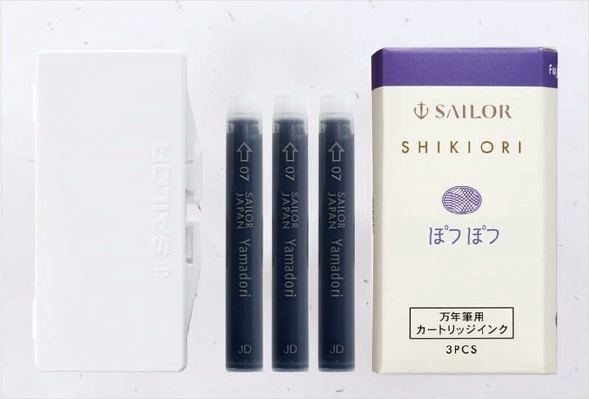 Sailor set van 3 Ink Cartridges Shikiori, Sansui Potsupotsu - Donker Paars