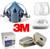 3M 7503 Halfgelaatsmasker maat L + 3M 6057 A1 filters + 4 inlegfilters 3M P1 5911 + 2 filterkap voor 5911-compleet