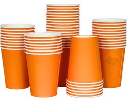 Drinkbeker, 1000 stuks oranje, 200ml/8oz, Ideaal voor Multifunctioneel gebruik, Koffiebeker, Party bekers, Wegwerp bekers, Kartonnen bekers, Papieren bekers, Drinkbeker kinderen, verjaardag, barbecue, feestjes